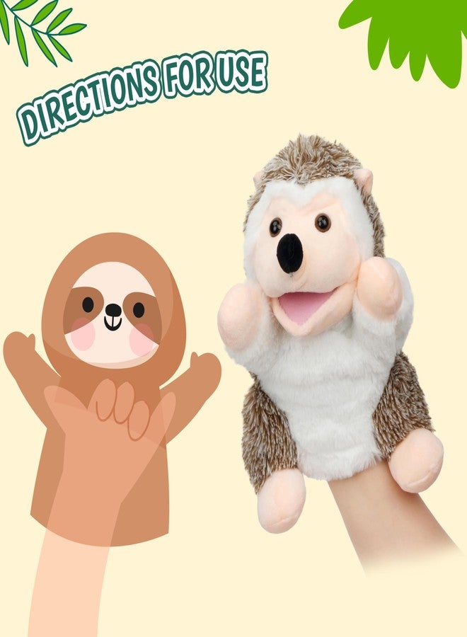 Easfan Hedgehog Hand Puppet with Movable Mouth Interactive Storytelling Cute Soft Plush Toy Creativity and Imagination Easter Christmas Birthday Gifts for Toddlers Kids,10’’ - Image 3
